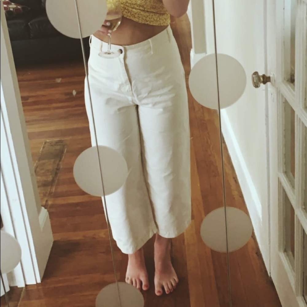 Free people white flair pant